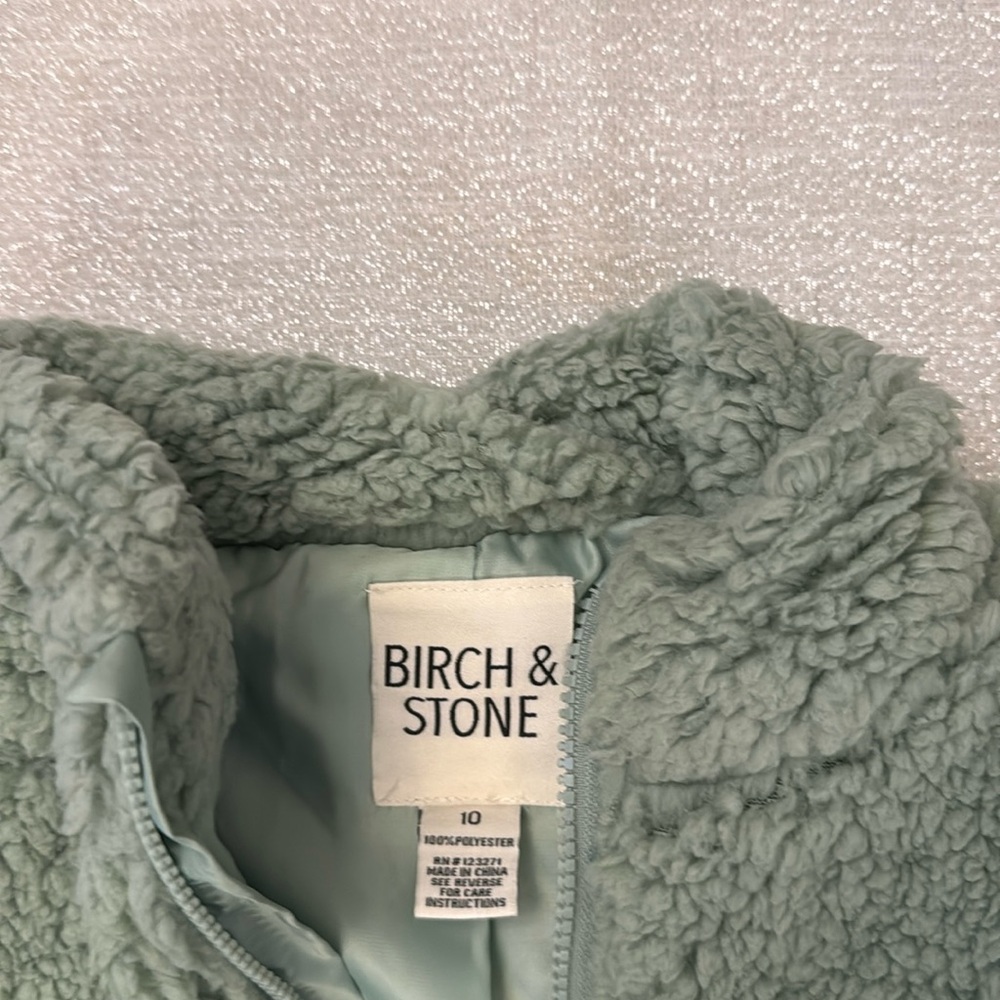 Cute and fluffy Birch and Stone girls size 10 jacket